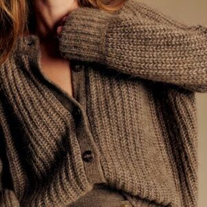 Sézane Emile Sweater Dark Taupe- XS